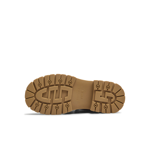 天美意2025冬新款户外工装厚底百搭马丁靴英伦女大黄靴KDX12DD5