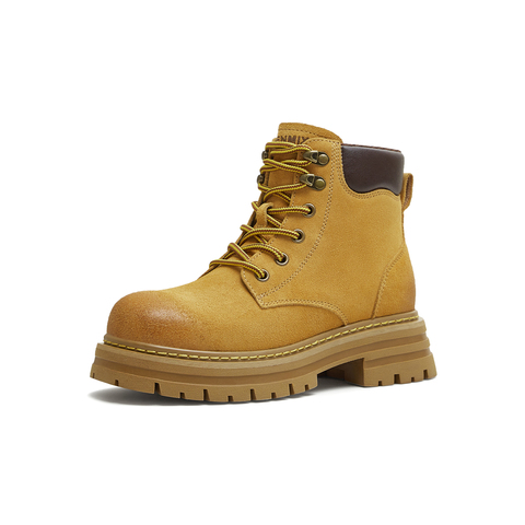 天美意2025冬新款厚底马丁靴潮酷时尚简约休闲女短靴KDX17DD5