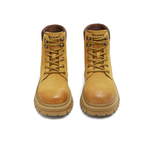 天美意2025冬新款厚底马丁靴潮酷时尚简约休闲女短靴KDX17DD5