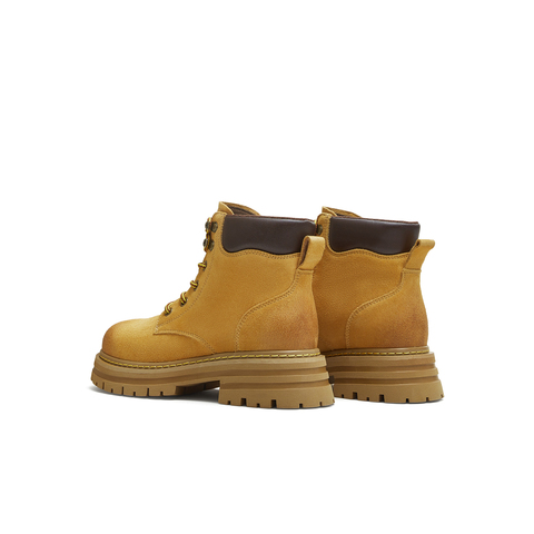 天美意2025冬新款厚底马丁靴潮酷时尚简约休闲女短靴KDX17DD5