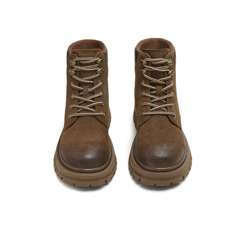 天美意2025冬新款厚底马丁靴潮酷时尚简约休闲女短靴KDX17DD5