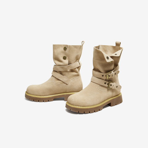TATA/他她2025冬时尚百搭女休闲靴新款CF501DZ5