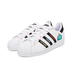 Adidas Original阿迪达斯三叶草小童2021女大童SUPERSTAR JFOUNDATION休闲鞋H03946